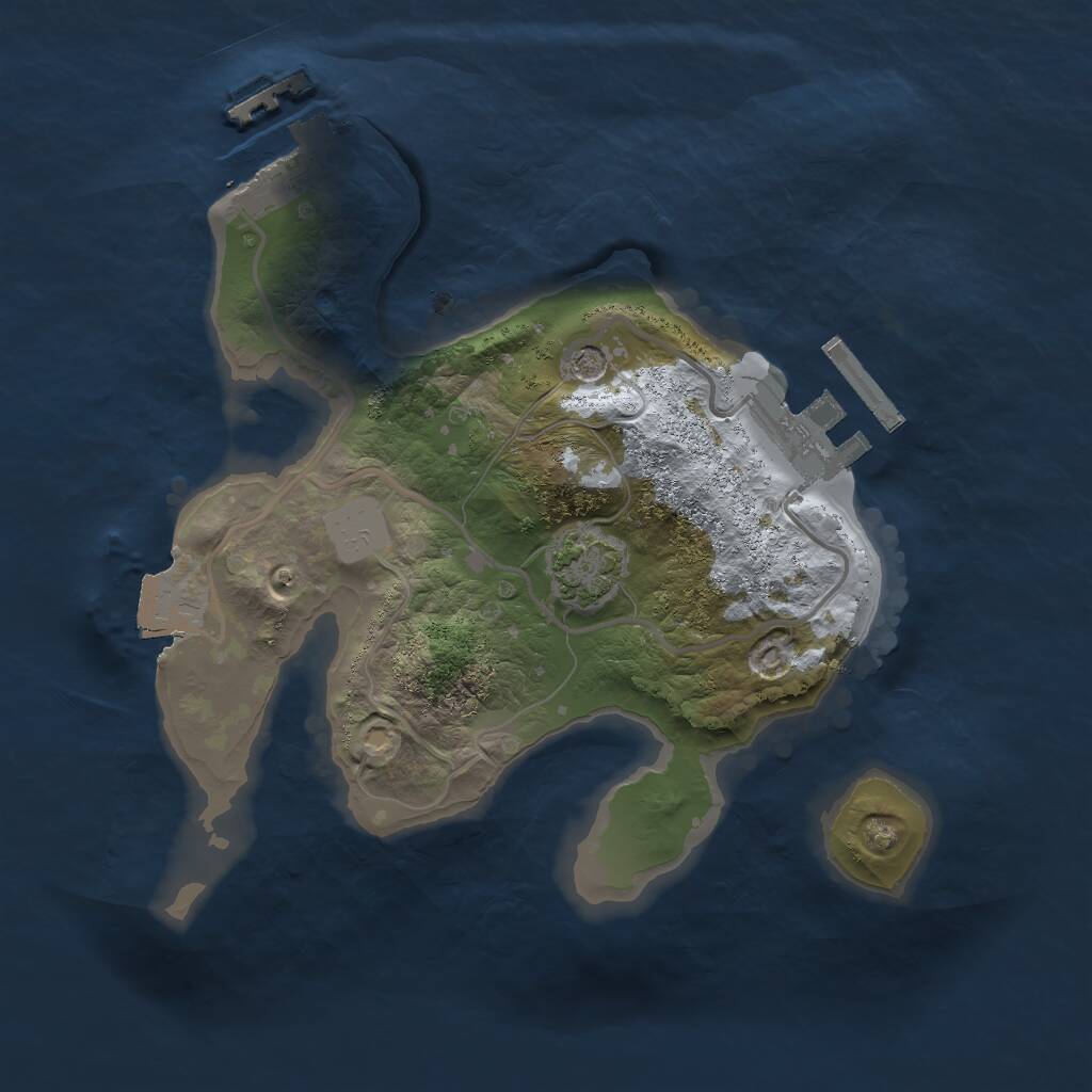 Rust Map: Procedural Map, Size: 2000, Seed: 1728222957, 5 Monuments