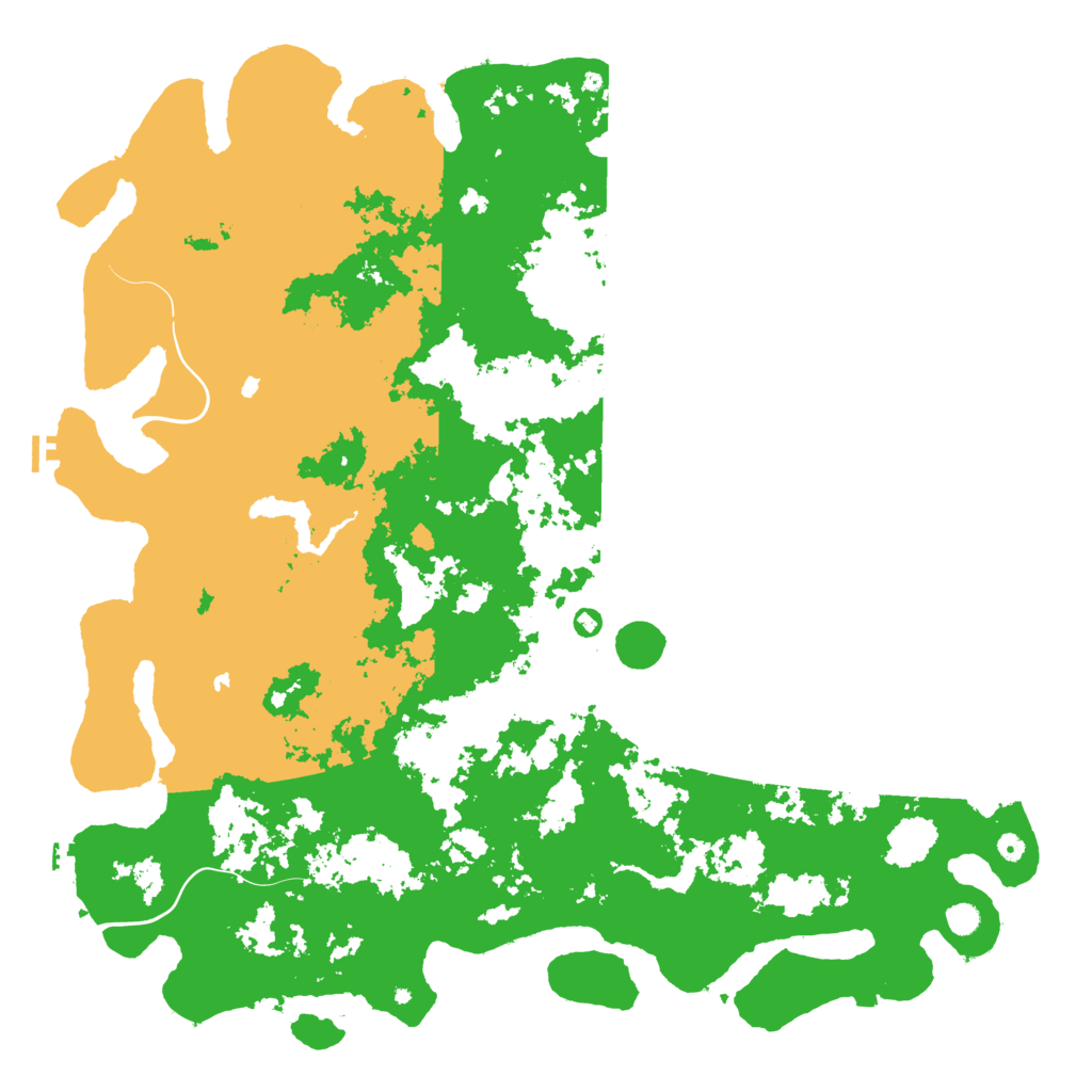Biome Rust Map: Procedural Map, Size: 6000, Seed: 1304599068
