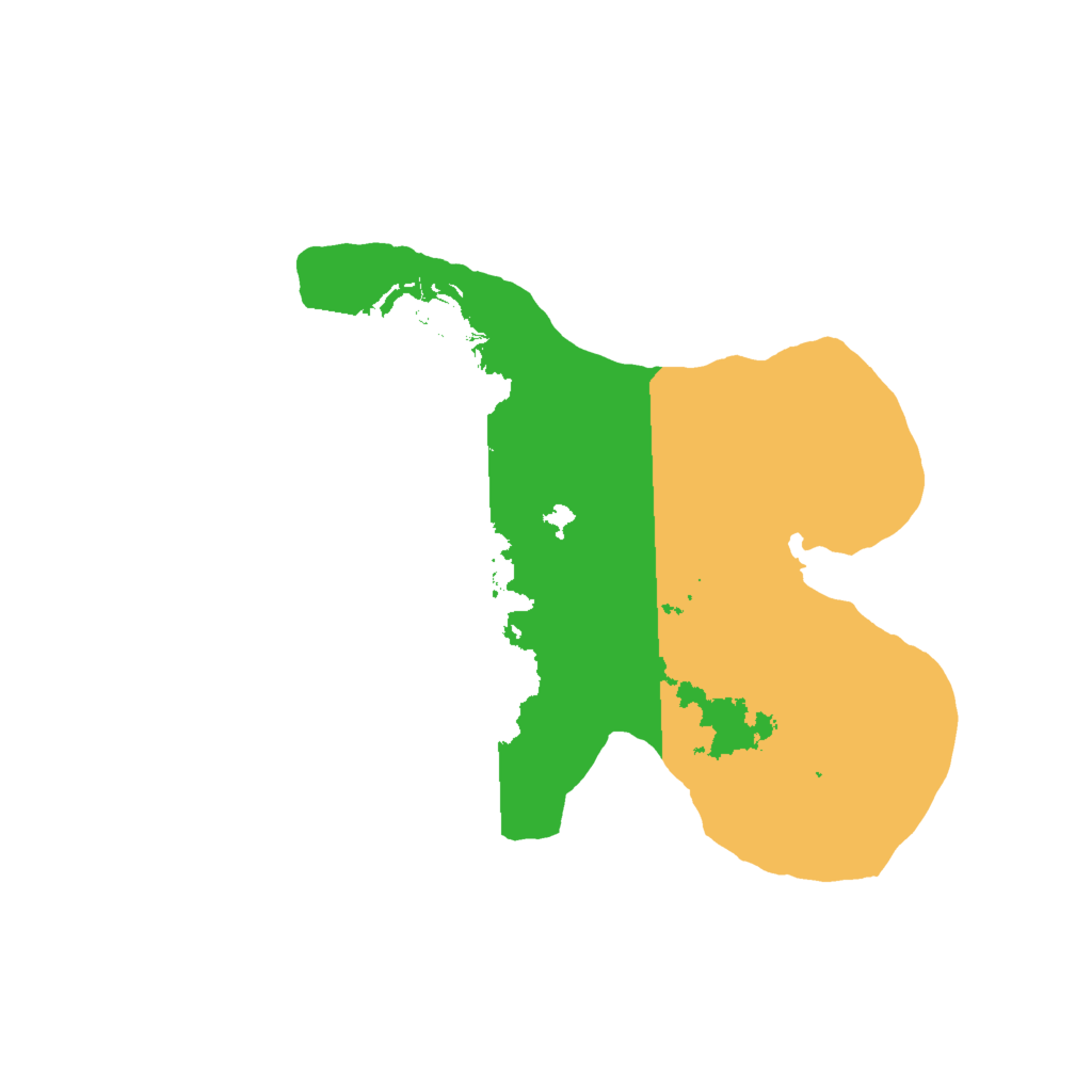 Biome Rust Map: Barren, Size: 1900, Seed: 34545