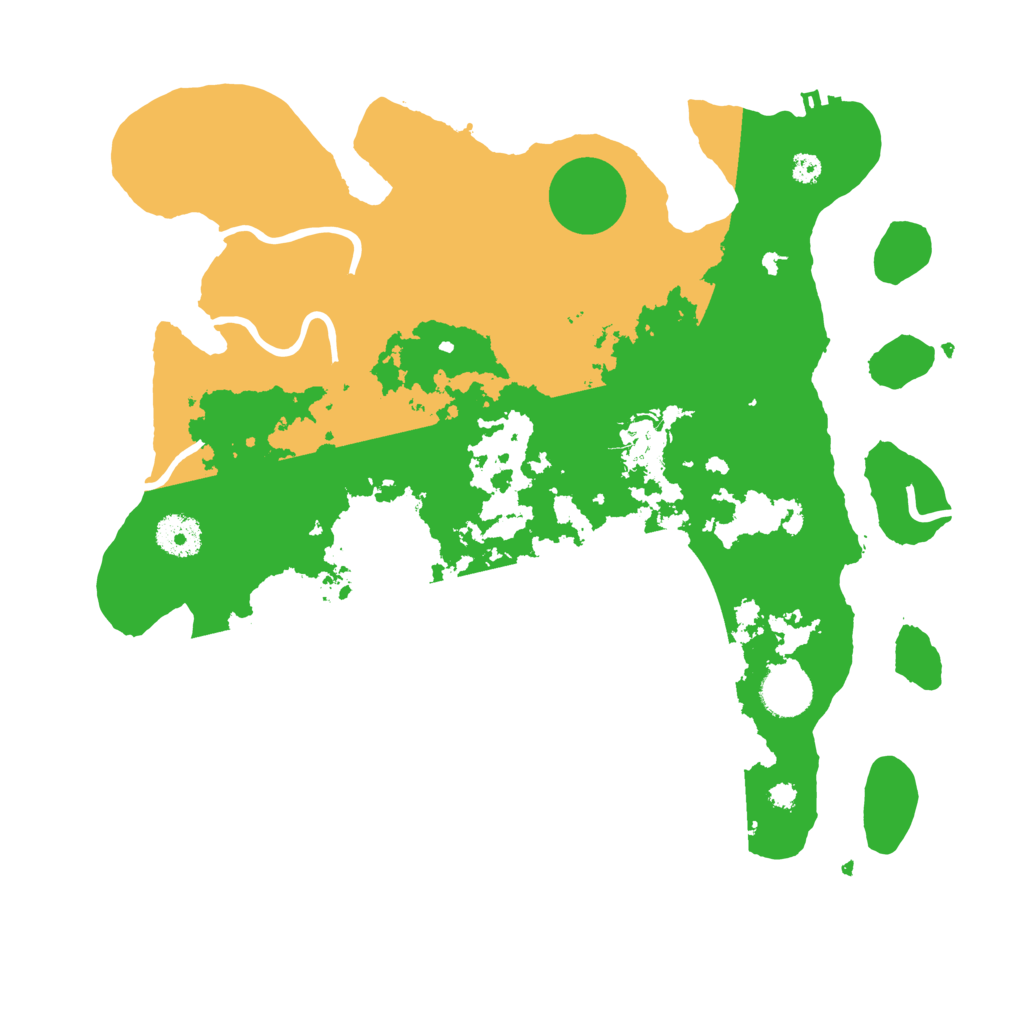 Biome Rust Map: Procedural Map, Size: 3500, Seed: 498453