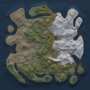 Thumbnail Rust Map: Procedural Map, Size: 3850, Seed: 2025207149, 20 Monuments