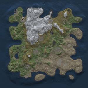 Thumbnail Rust Map: Procedural Map, Size: 3700, Seed: 1949942390, 17 Monuments