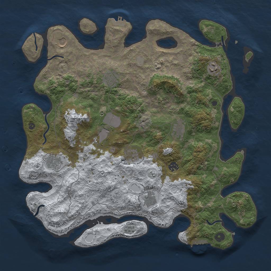 Rust Map: Procedural Map, Size: 4200, Seed: 18322, 19 Monuments