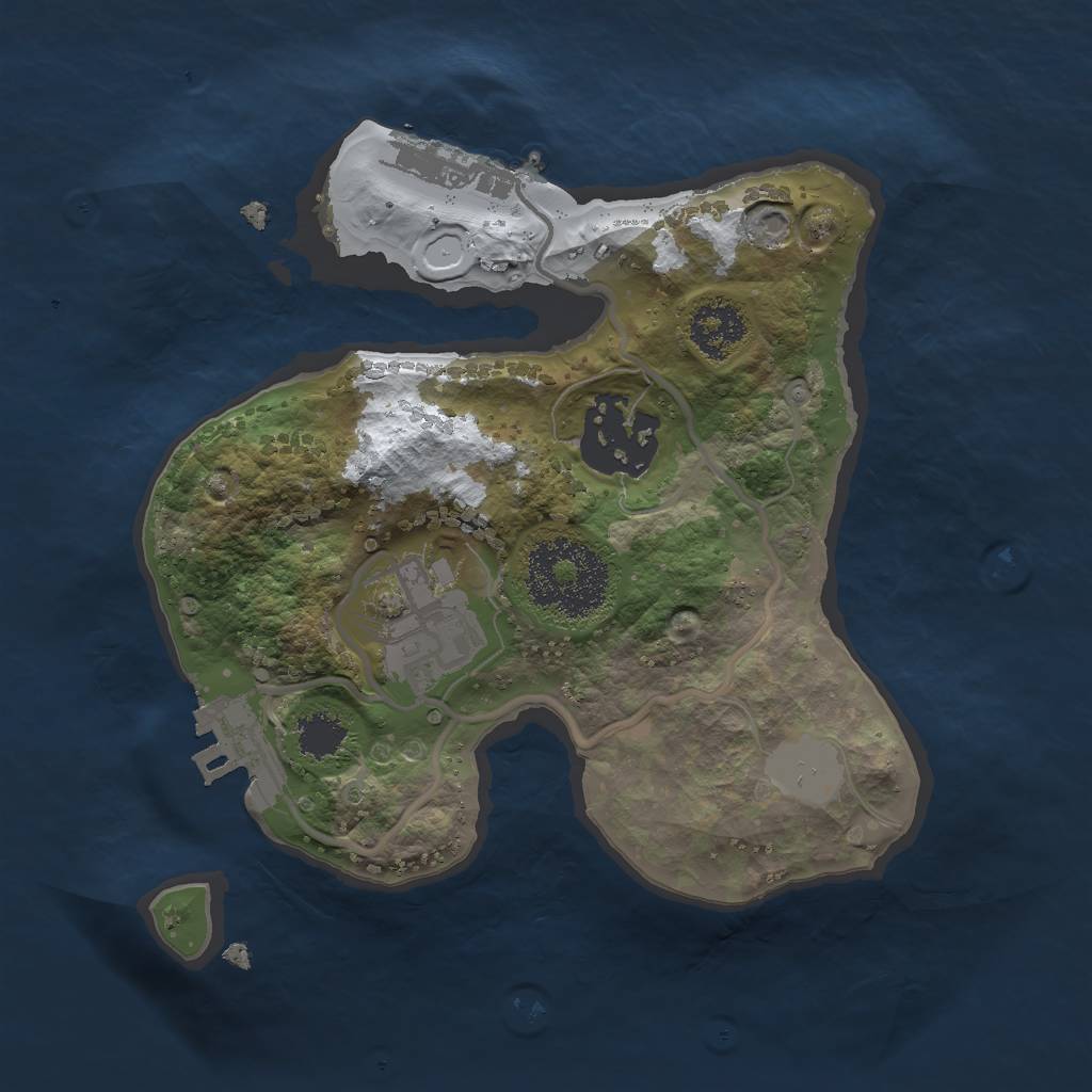 Rust Map: Procedural Map, Size: 2000, Seed: 52352351, 9 Monuments