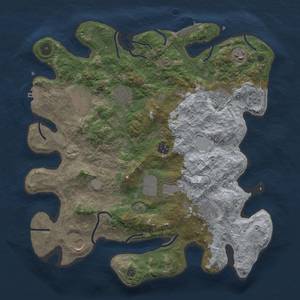 Thumbnail Rust Map: Procedural Map, Size: 3850, Seed: 1254676384, 18 Monuments