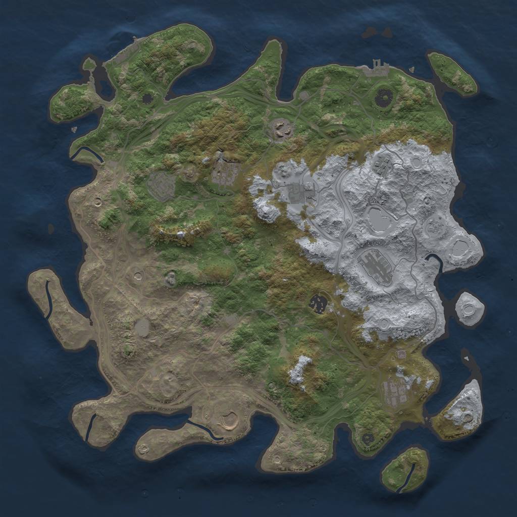 Rust Map: Procedural Map, Size: 4250, Seed: 62922, 18 Monuments