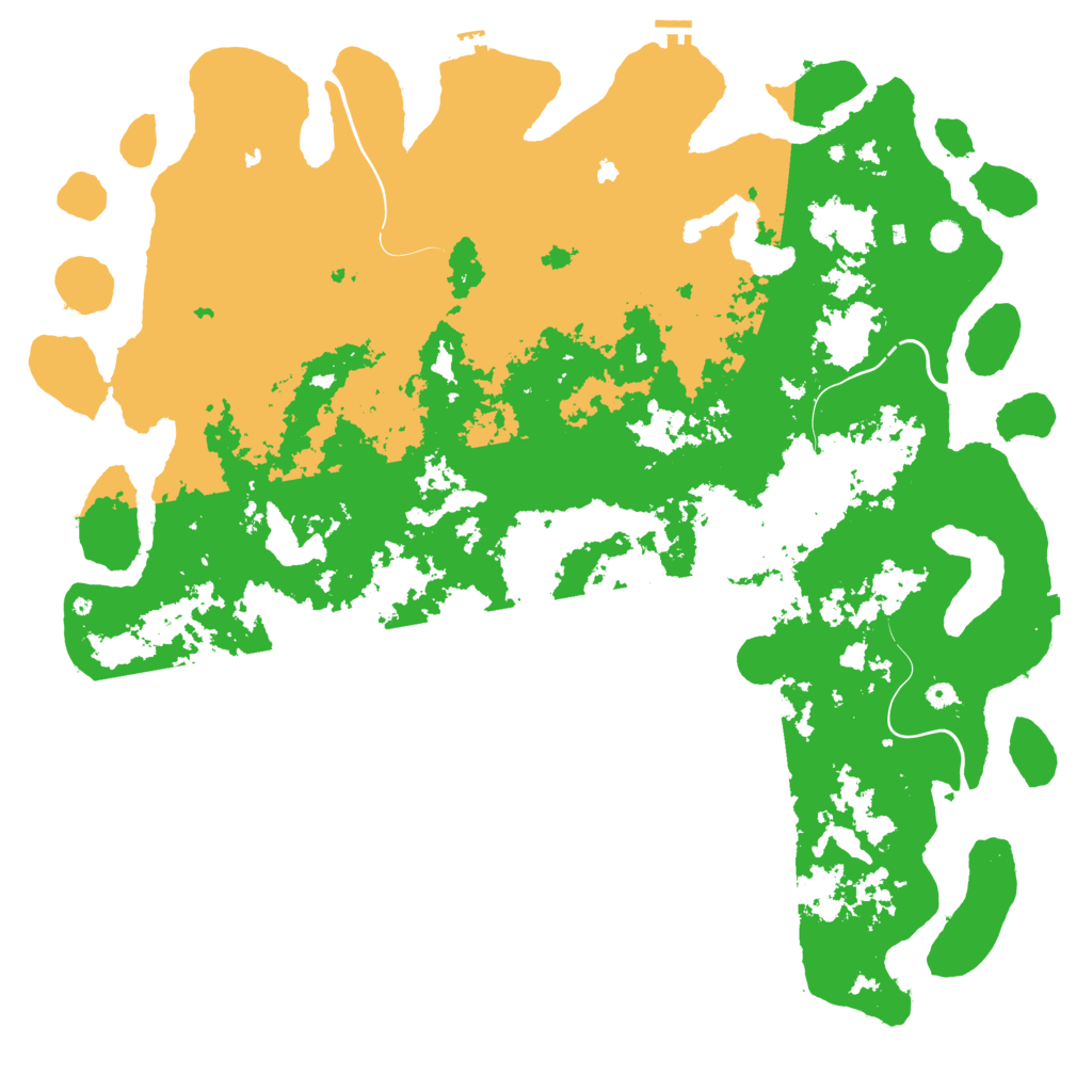 Biome Rust Map: Procedural Map, Size: 6000, Seed: 609700855