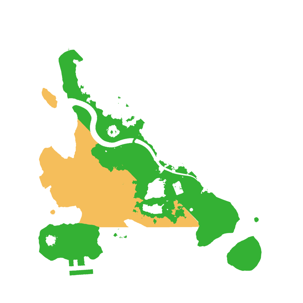 Biome Rust Map: Procedural Map, Size: 2600, Seed: 42069