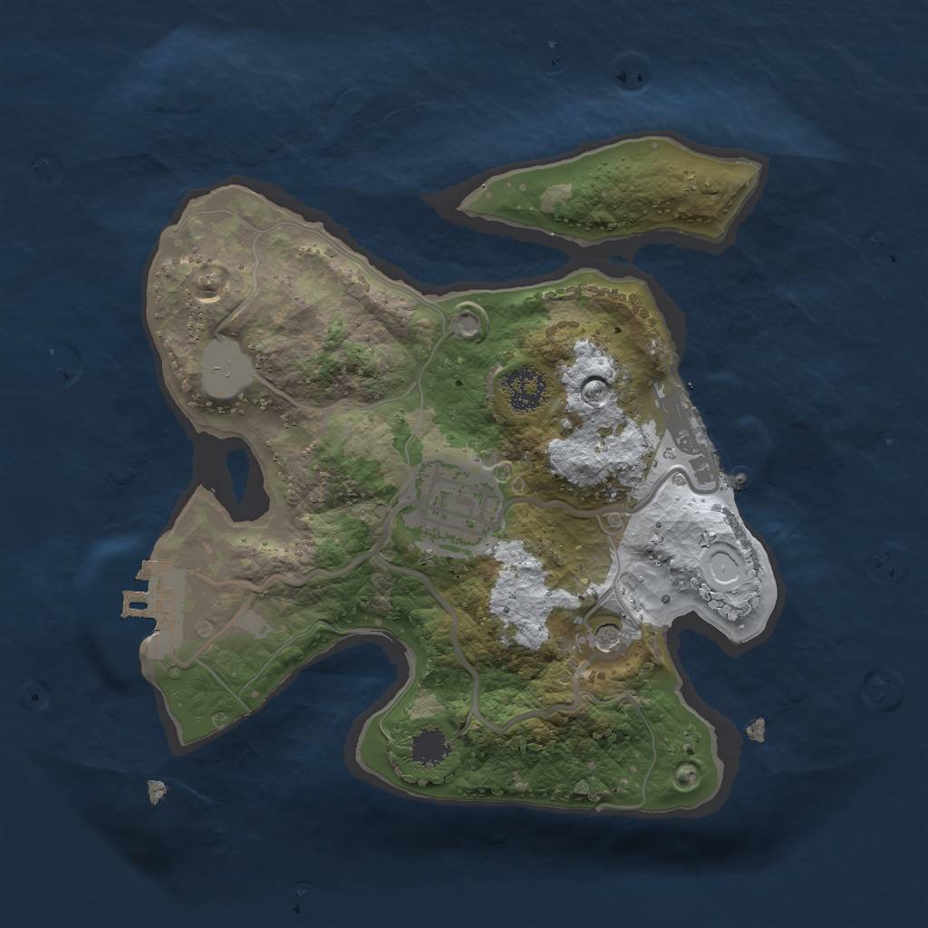 Rust Map: Procedural Map, Size: 2100, Seed: 641813691, 9 Monuments