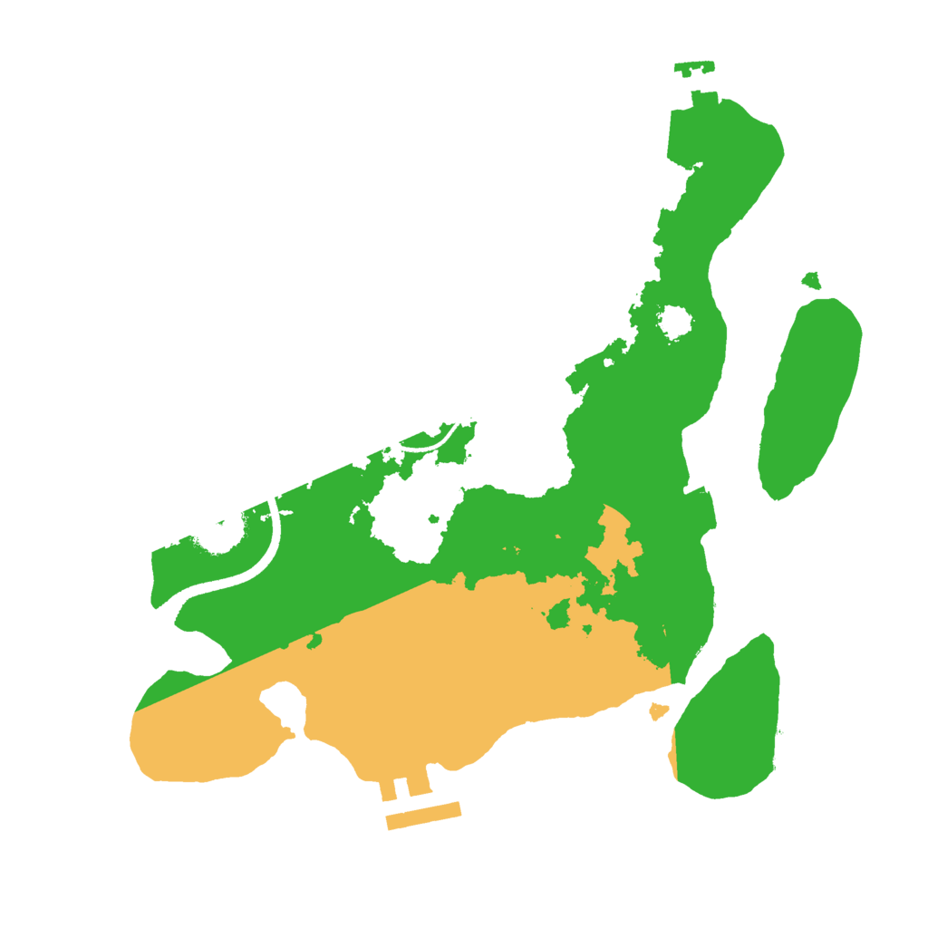 Biome Rust Map: Procedural Map, Size: 2500, Seed: 19852134