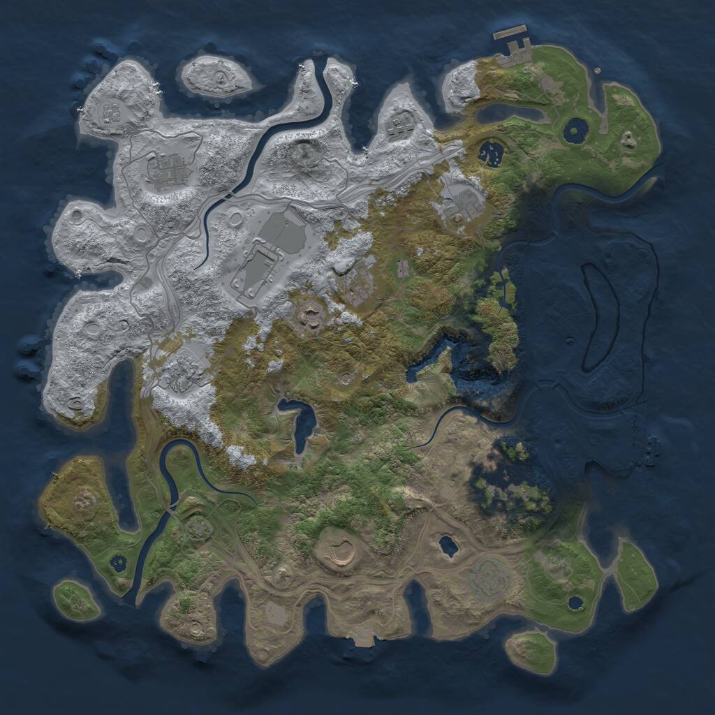 Rust Map: Procedural Map, Size: 4250, Seed: 12829855, 17 Monuments