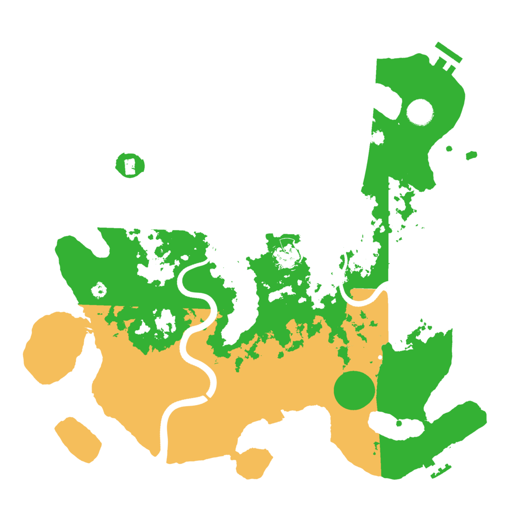 Biome Rust Map: Procedural Map, Size: 3500, Seed: 25645