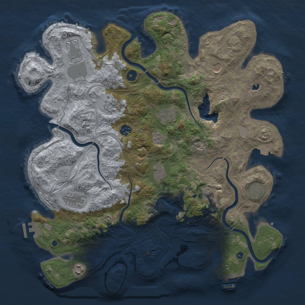Rust Map: Procedural Map, Size: 4250, Seed: 179, 17 Monuments
