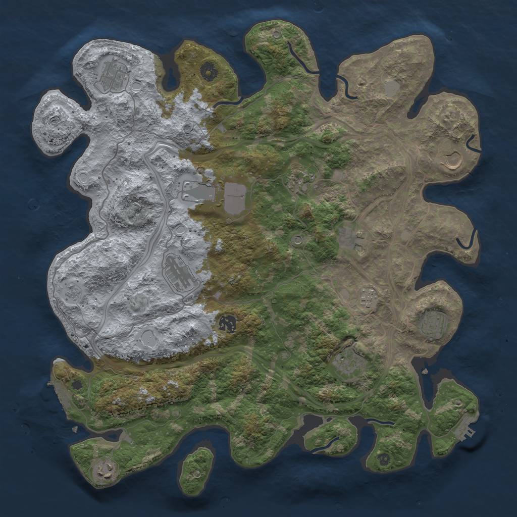 Rust Map: Procedural Map, Size: 4250, Seed: 179, 20 Monuments