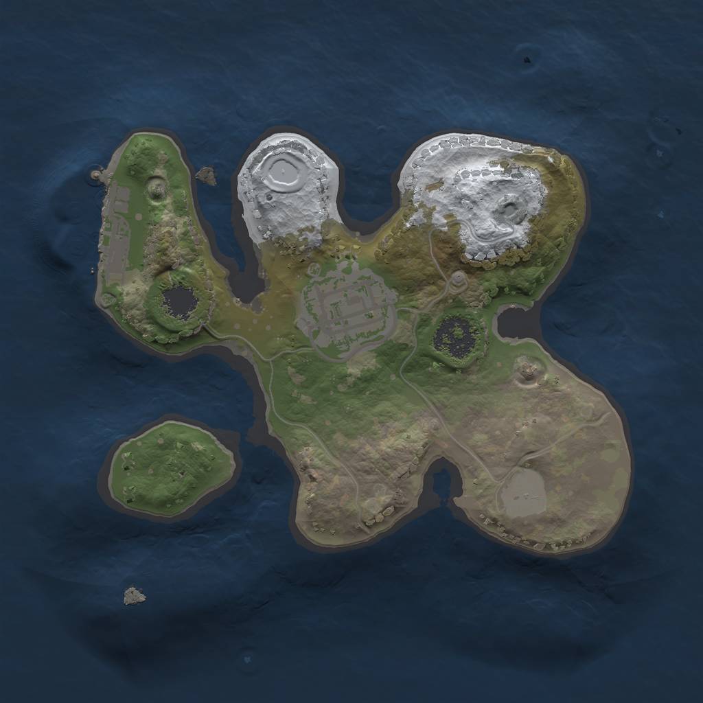 Rust Map: Procedural Map, Size: 1750, Seed: 12346789, 7 Monuments