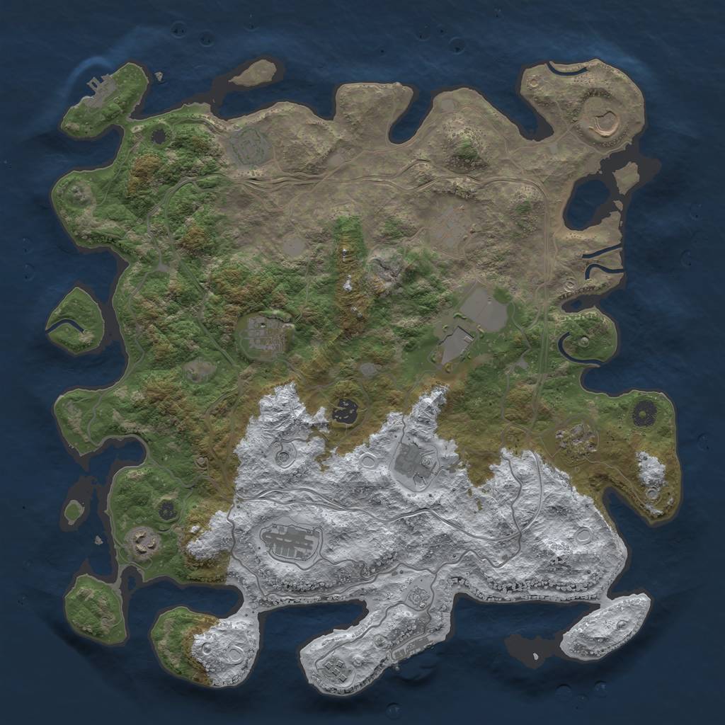 Rust Map: Procedural Map, Size: 4250, Seed: 118, 20 Monuments