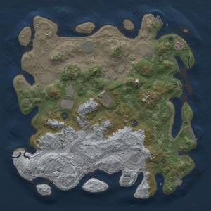 Thumbnail Rust Map: Procedural Map, Size: 4300, Seed: 169609692, 19 Monuments