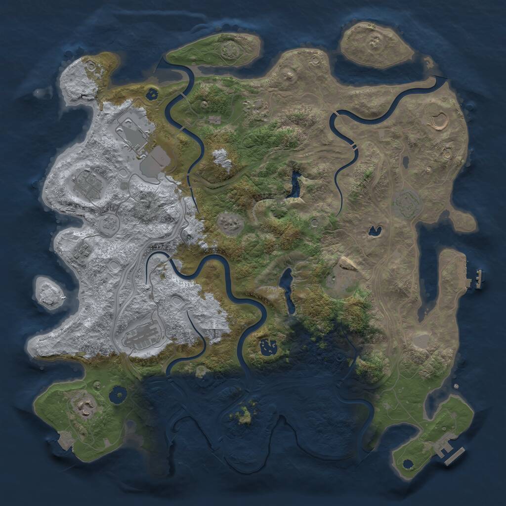 Rust Map: Procedural Map, Size: 4252, Seed: 252569329, 16 Monuments