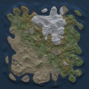 Thumbnail Rust Map: Procedural Map, Size: 4300, Seed: 599224524, 18 Monuments