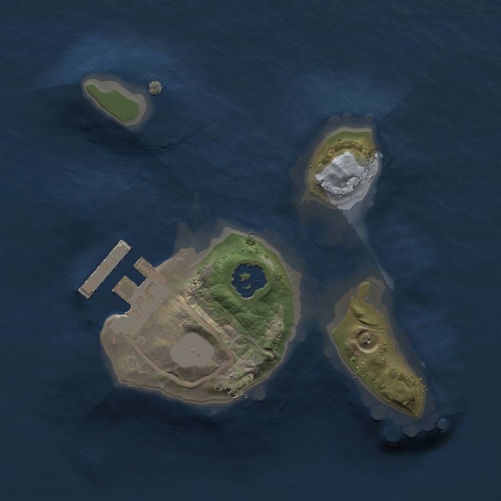 Rust Map: Procedural Map, Size: 1500, Seed: 1110001, 2 Monuments