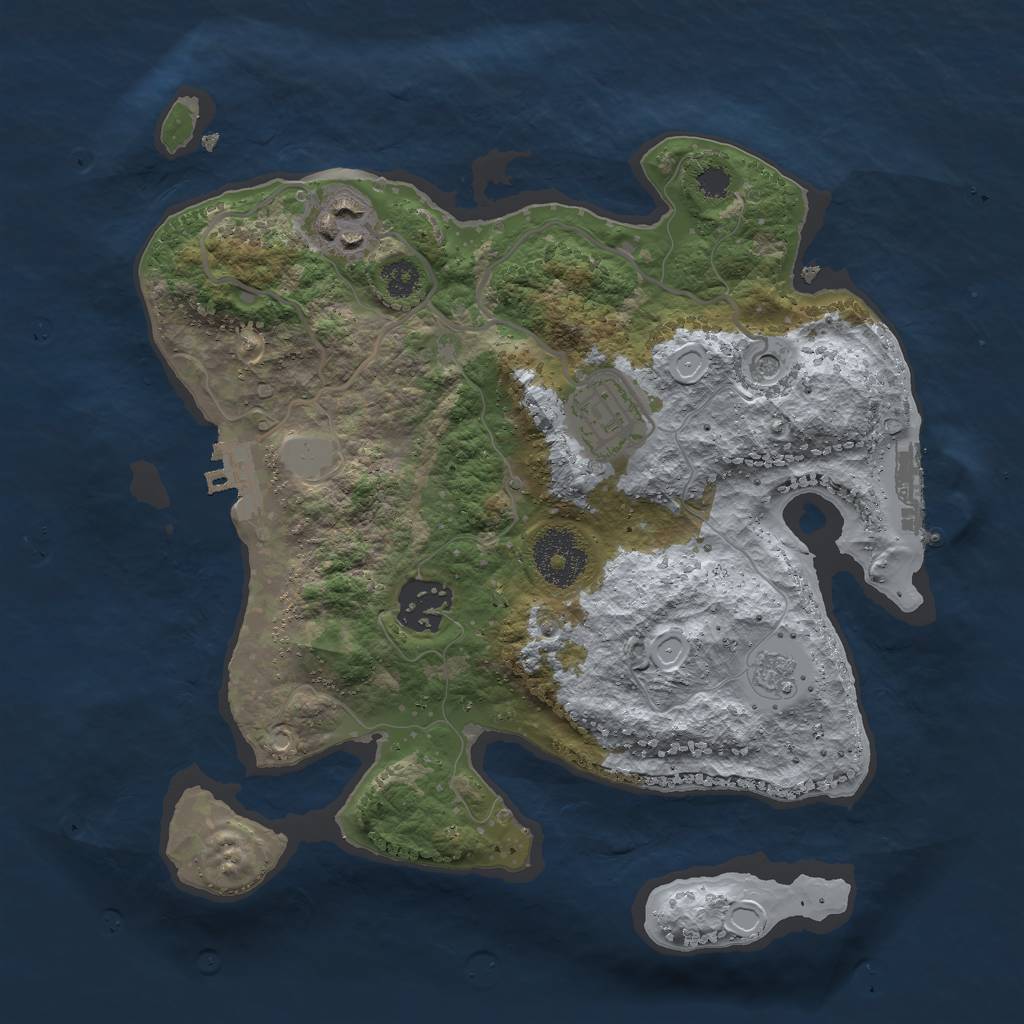 Rust Map: Procedural Map, Size: 2800, Seed: 87, 10 Monuments