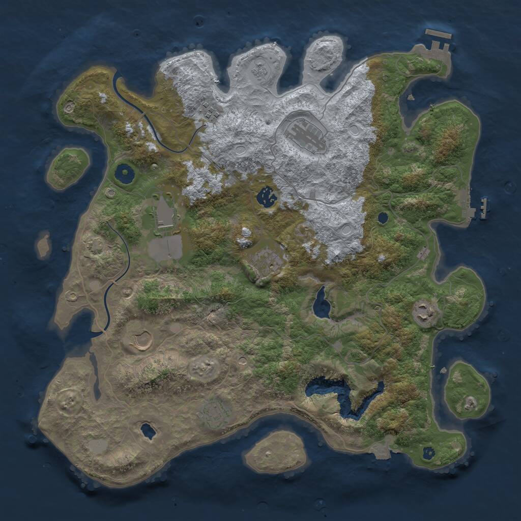 Rust Map: Procedural Map, Size: 4000, Seed: 6177578, 14 Monuments