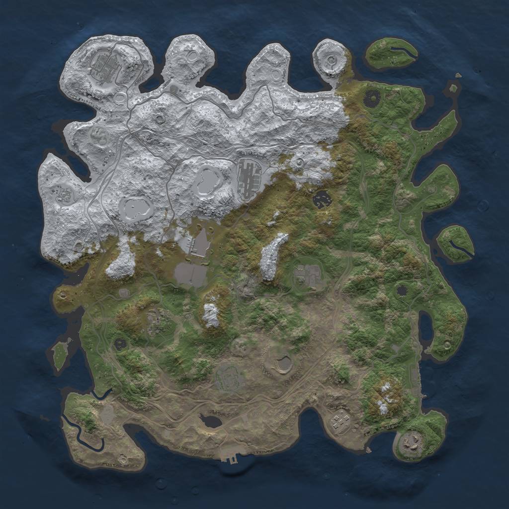 Rust Map: Procedural Map, Size: 4250, Seed: 850614, 19 Monuments