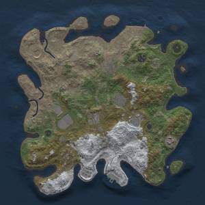 Thumbnail Rust Map: Procedural Map, Size: 3500, Seed: 959472500, 19 Monuments