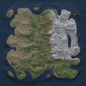 Thumbnail Rust Map: Procedural Map, Size: 4000, Seed: 1281937932, 19 Monuments