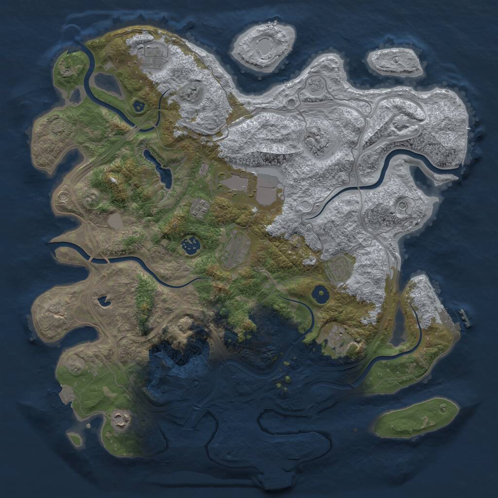 Rust Map: Procedural Map, Size: 4250, Seed: 1517816115, 15 Monuments