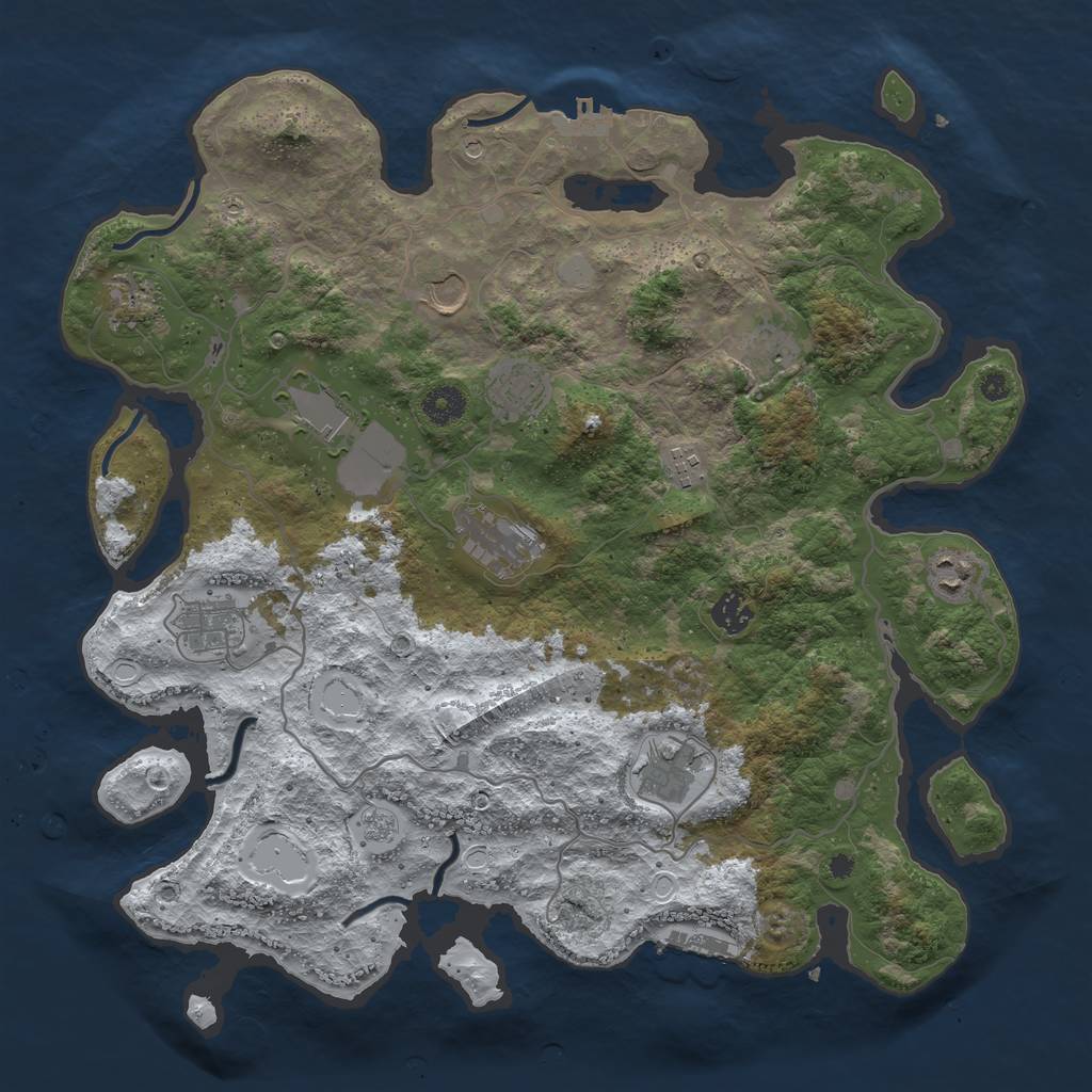 Rust Map: Procedural Map, Size: 4000, Seed: 1769982472, 20 Monuments