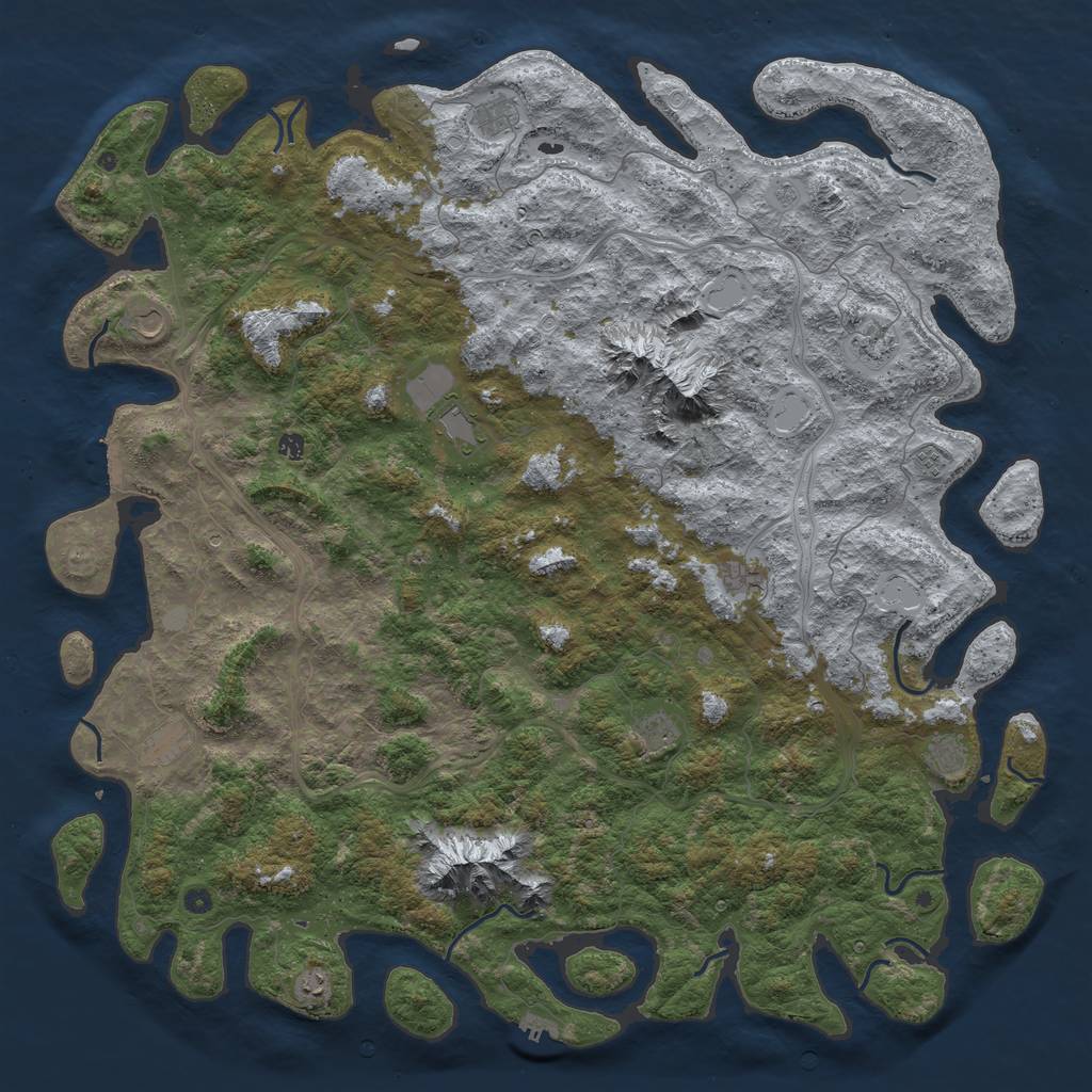 Rust Map: Procedural Map, Size: 6000, Seed: 153, 20 Monuments
