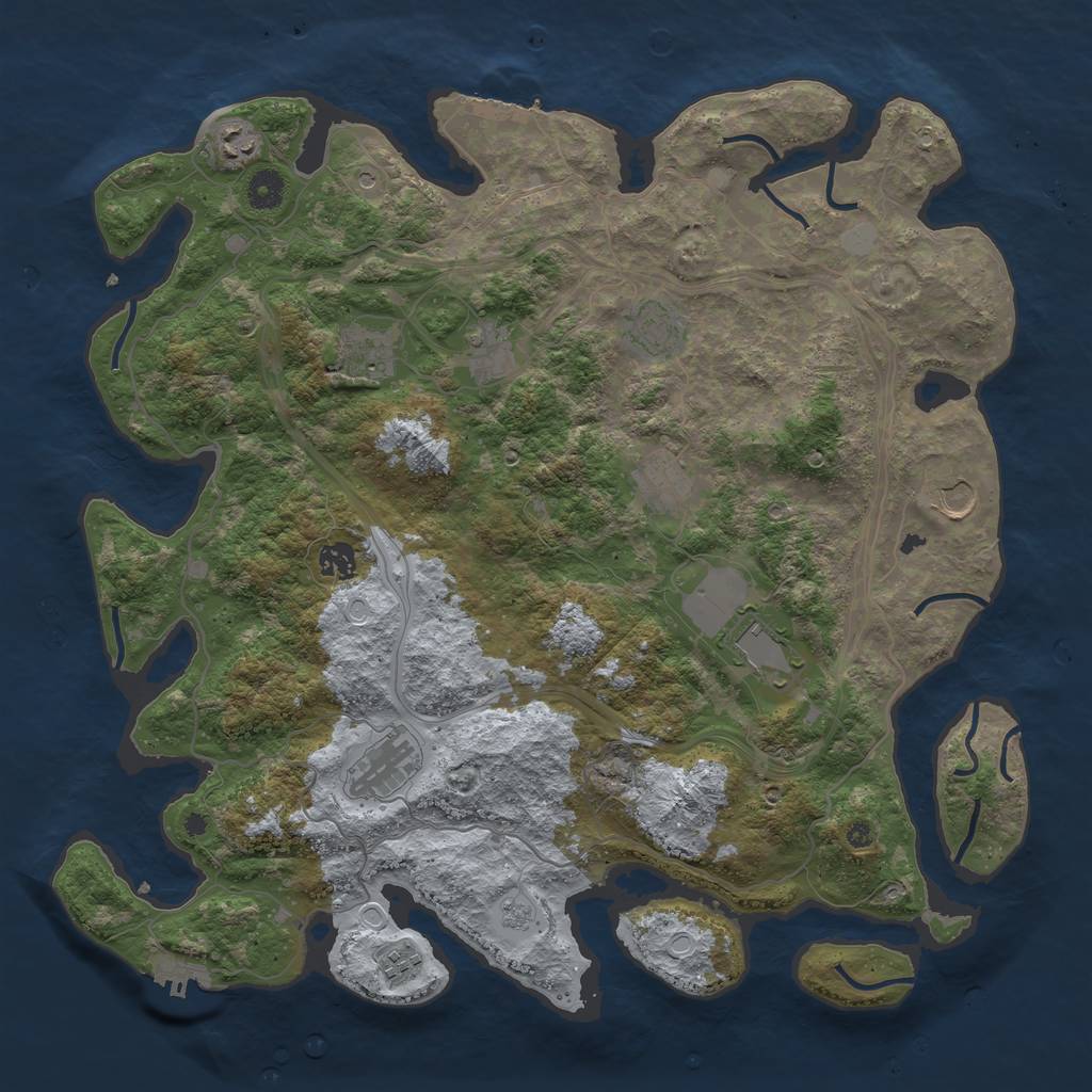 Rust Map: Procedural Map, Size: 4250, Seed: 196682930, 19 Monuments