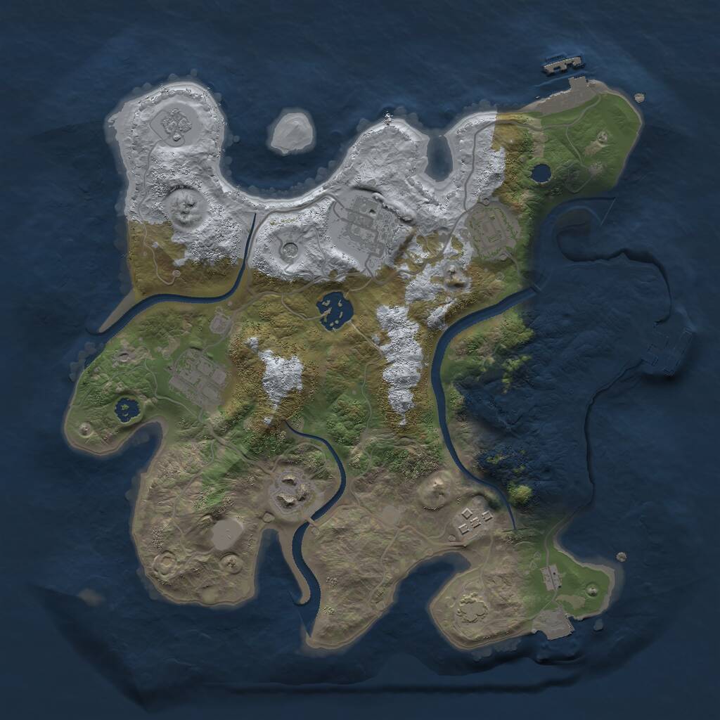 Rust Map: Procedural Map, Size: 3000, Seed: 1769152313, 12 Monuments