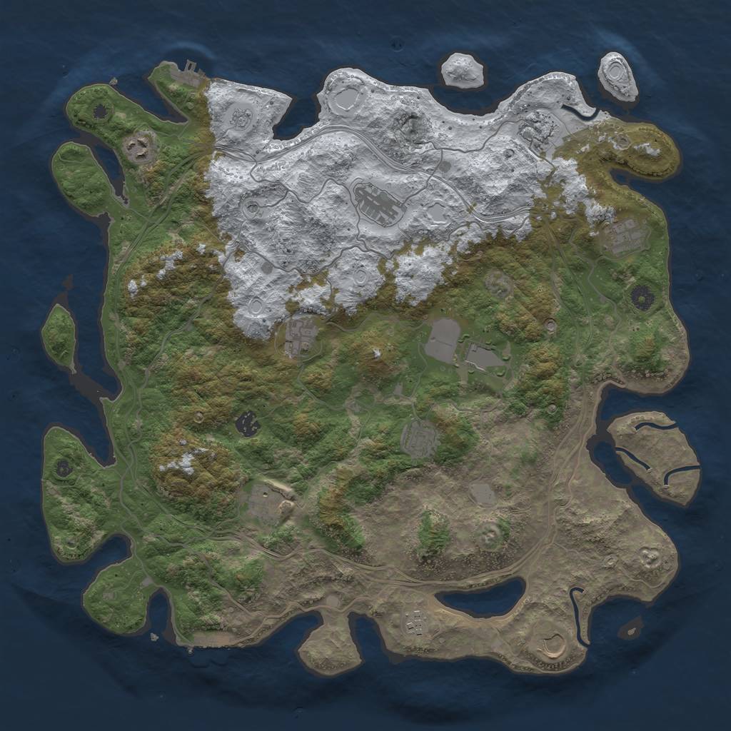 Rust Map: Procedural Map, Size: 4500, Seed: 183492, 20 Monuments