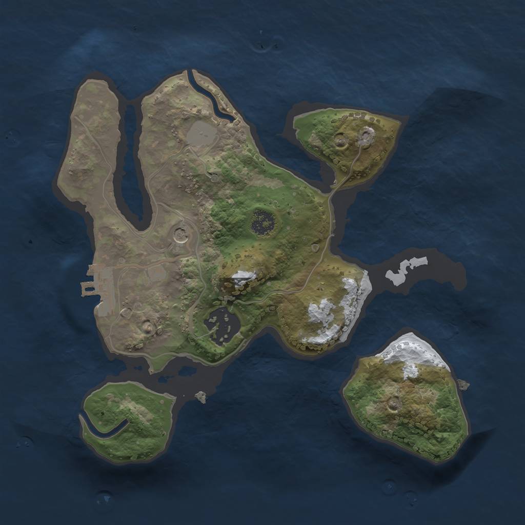 Rust Map: Procedural Map, Size: 2222, Seed: 56789, 8 Monuments