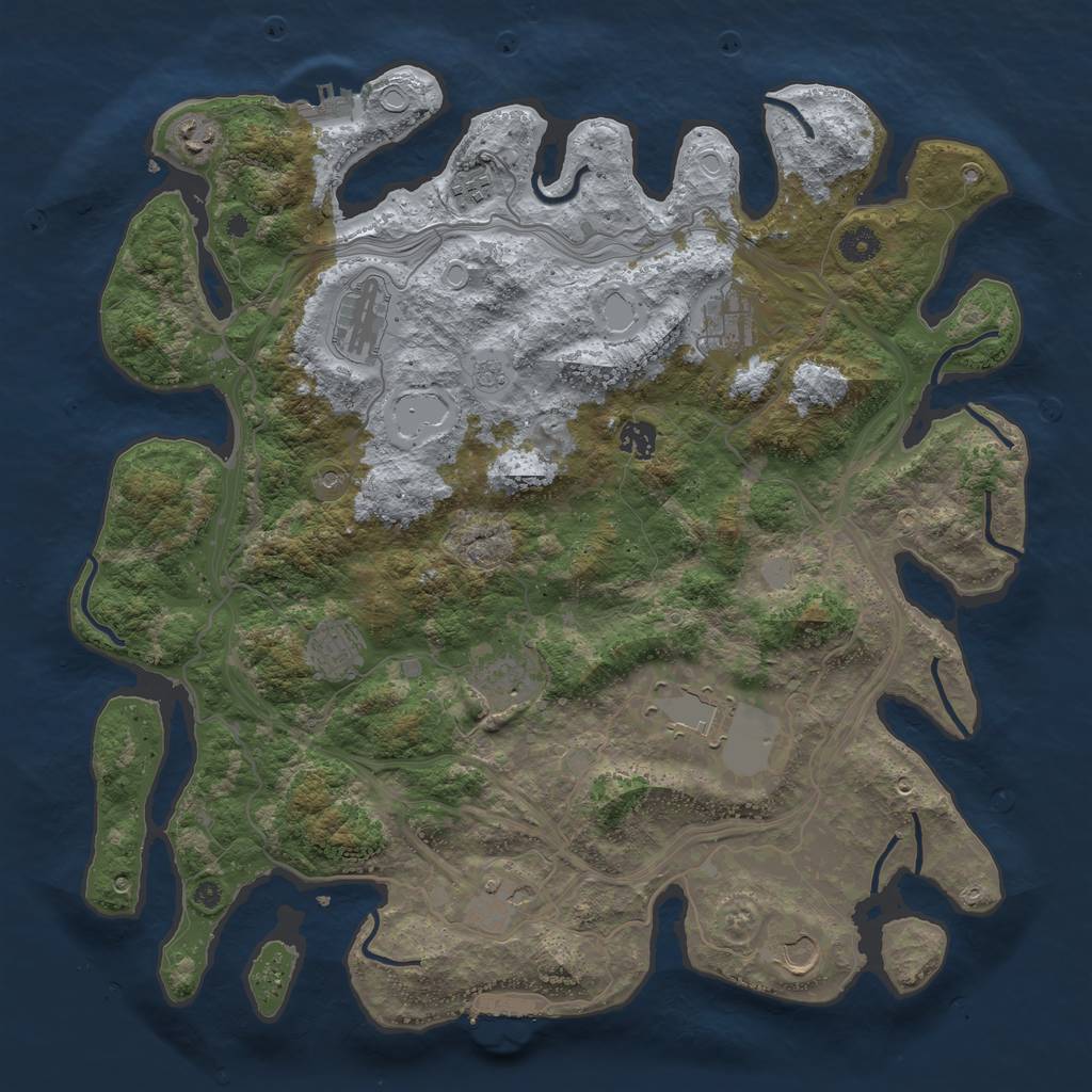 Rust Map: Procedural Map, Size: 4250, Seed: 902875269, 19 Monuments
