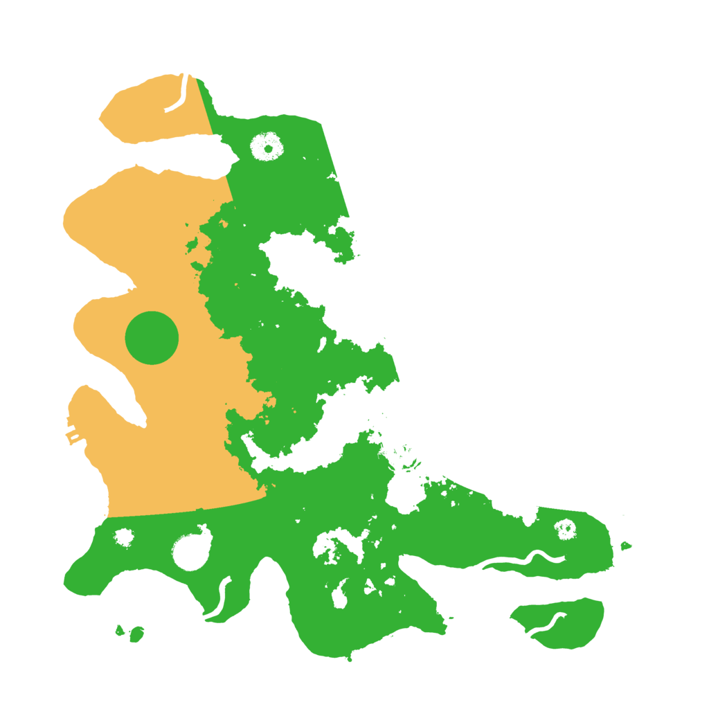 Biome Rust Map: Procedural Map, Size: 3500, Seed: 25079