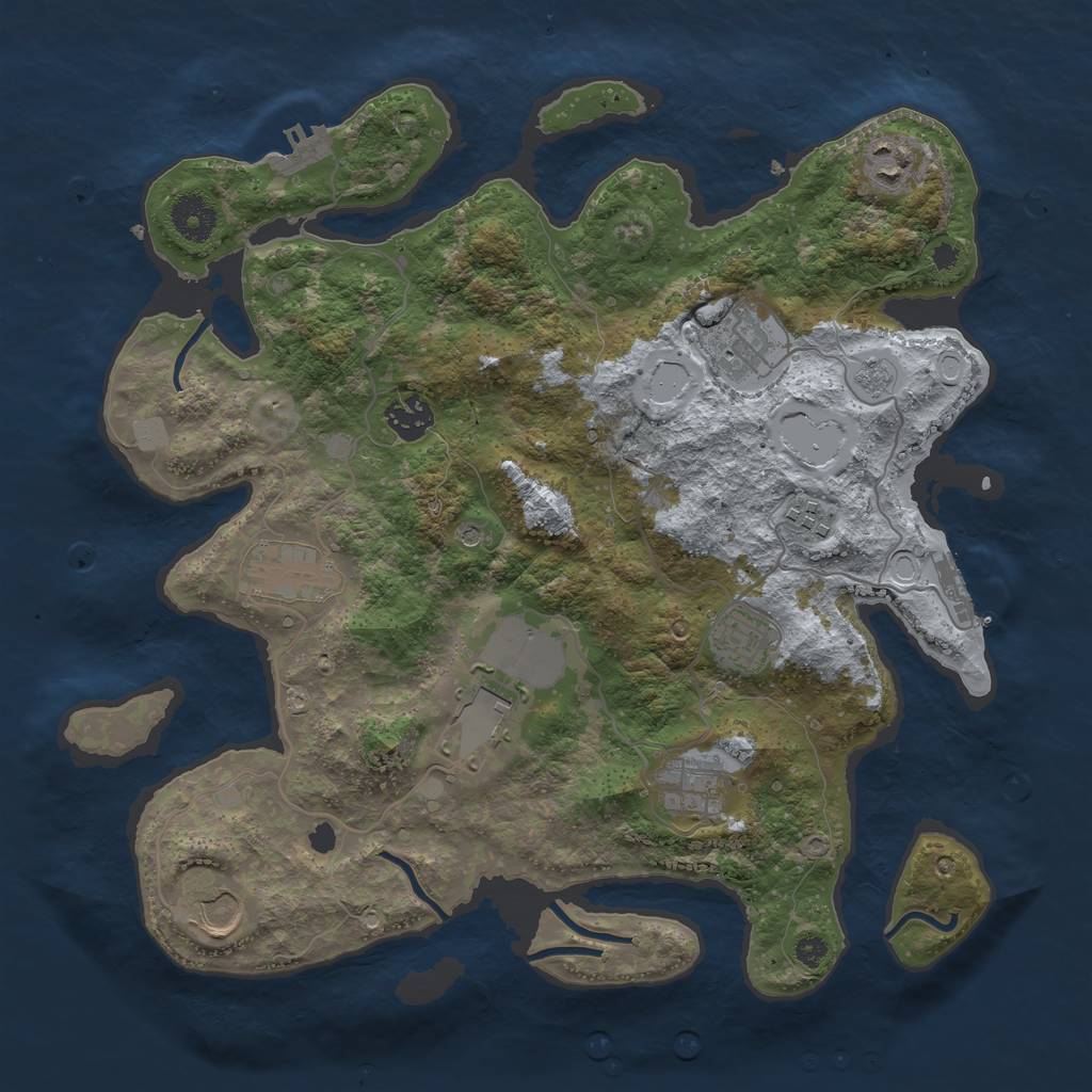 Rust Map: Procedural Map, Size: 3605, Seed: 1337, 18 Monuments