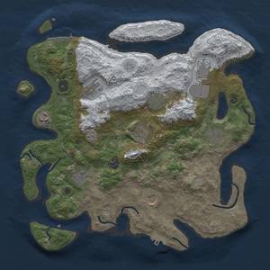 Thumbnail Rust Map: Procedural Map, Size: 3700, Seed: 1913377634, 19 Monuments