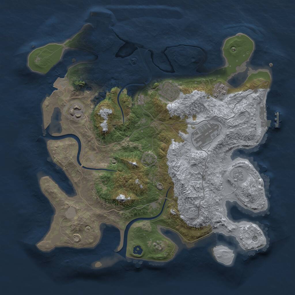 Rust Map: Procedural Map, Size: 3100, Seed: 184110820, 10 Monuments