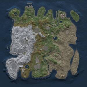 Thumbnail Rust Map: Procedural Map, Size: 3500, Seed: 360, 15 Monuments