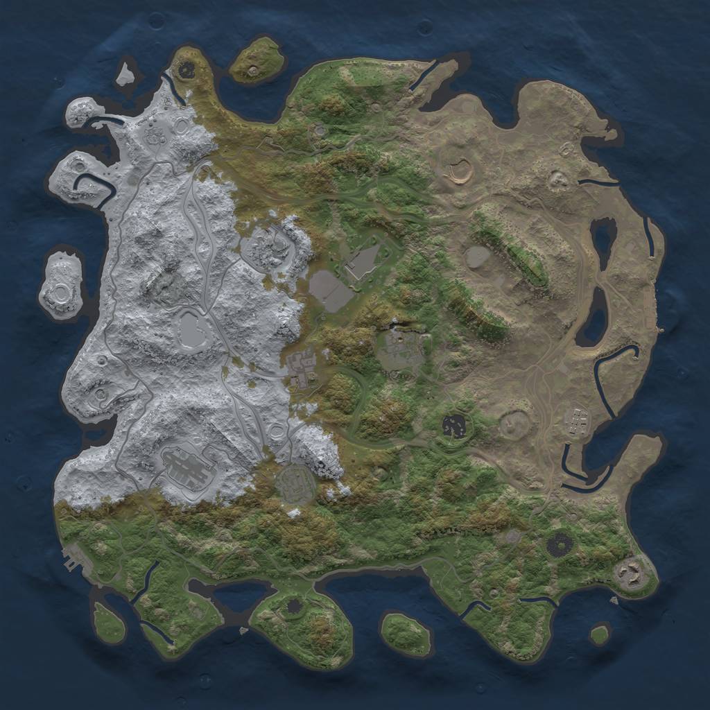 Rust Map: Procedural Map, Size: 4250, Seed: 588, 19 Monuments