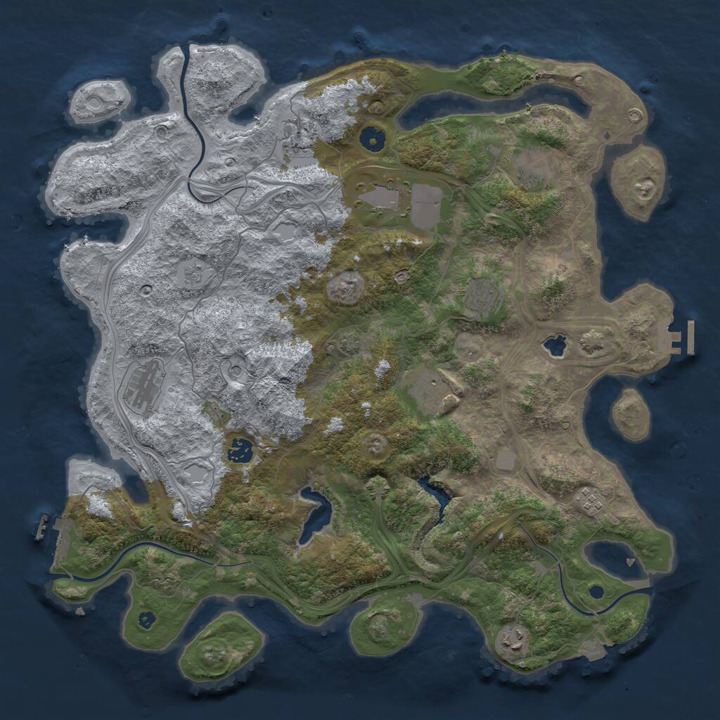 Rust Map: Procedural Map, Size: 4250, Seed: 183370093, 15 Monuments