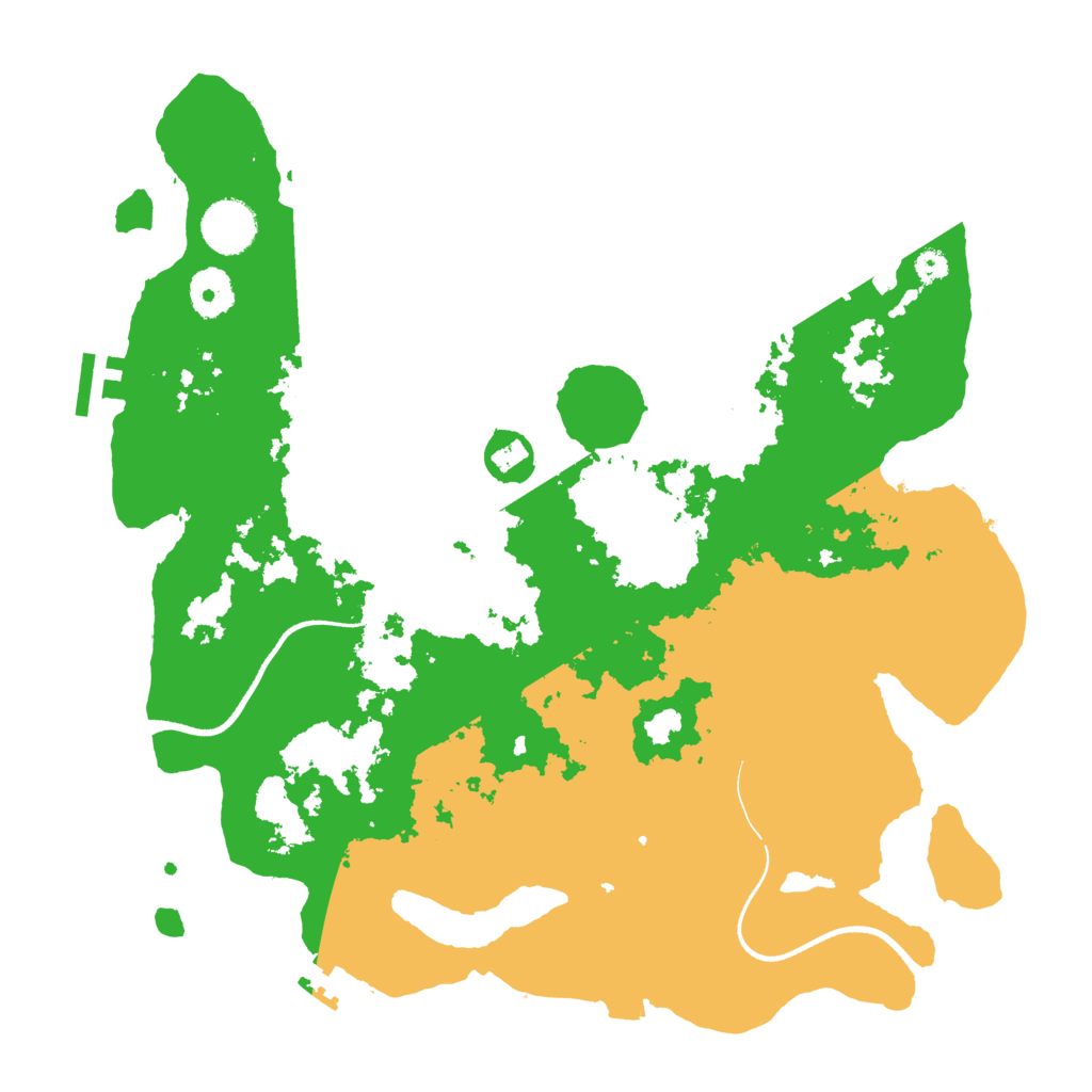 Biome Rust Map: Procedural Map, Size: 3500, Seed: 414775294