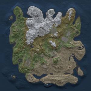 Thumbnail Rust Map: Procedural Map, Size: 3500, Seed: 414775294, 17 Monuments