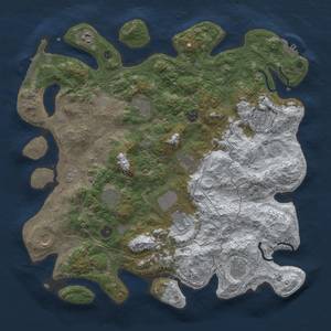 Thumbnail Rust Map: Procedural Map, Size: 4250, Seed: 70601740, 19 Monuments