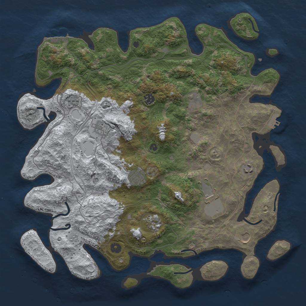 Rust Map: Procedural Map, Size: 4250, Seed: 159382, 18 Monuments