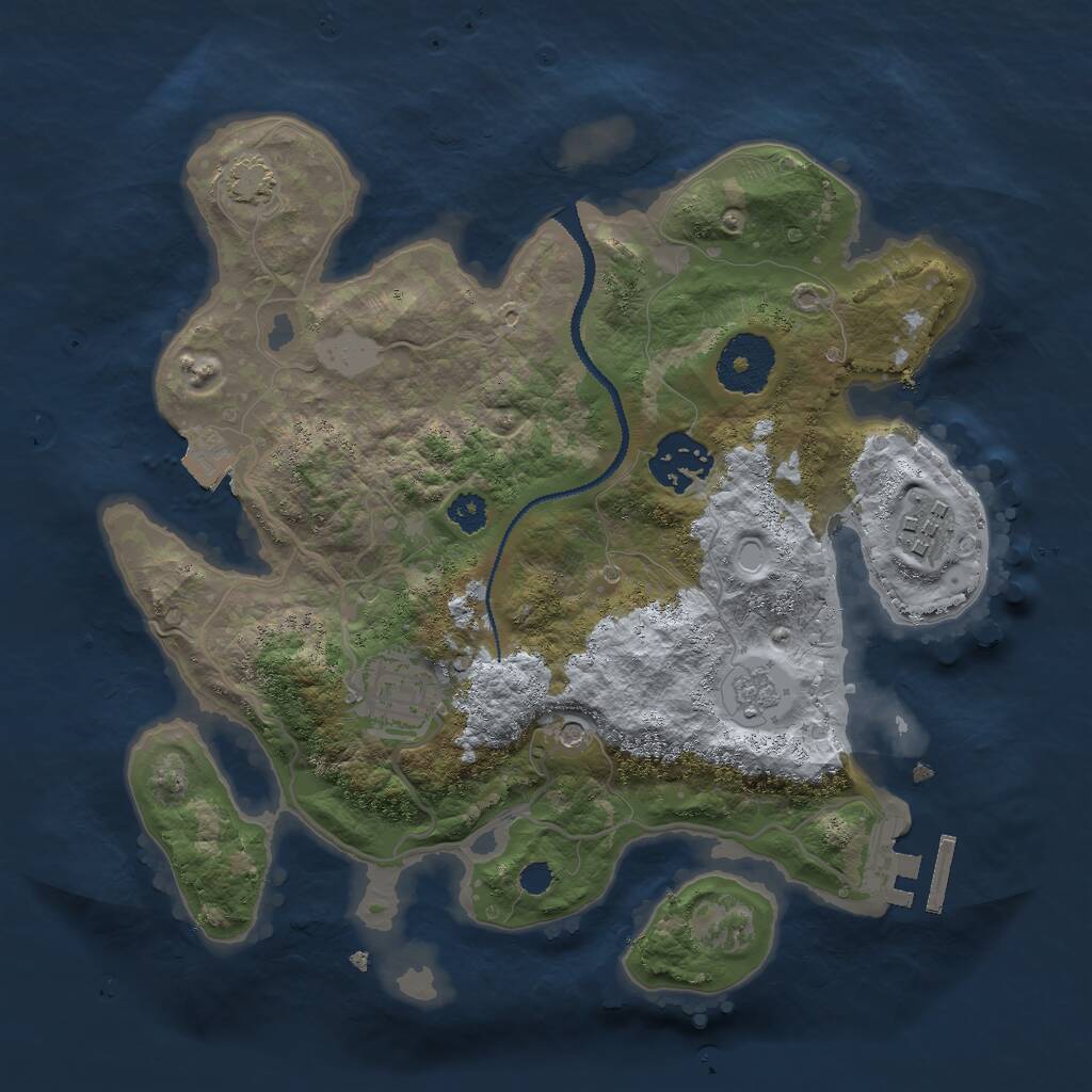 Rust Map: Procedural Map, Size: 2800, Seed: 19933, 8 Monuments