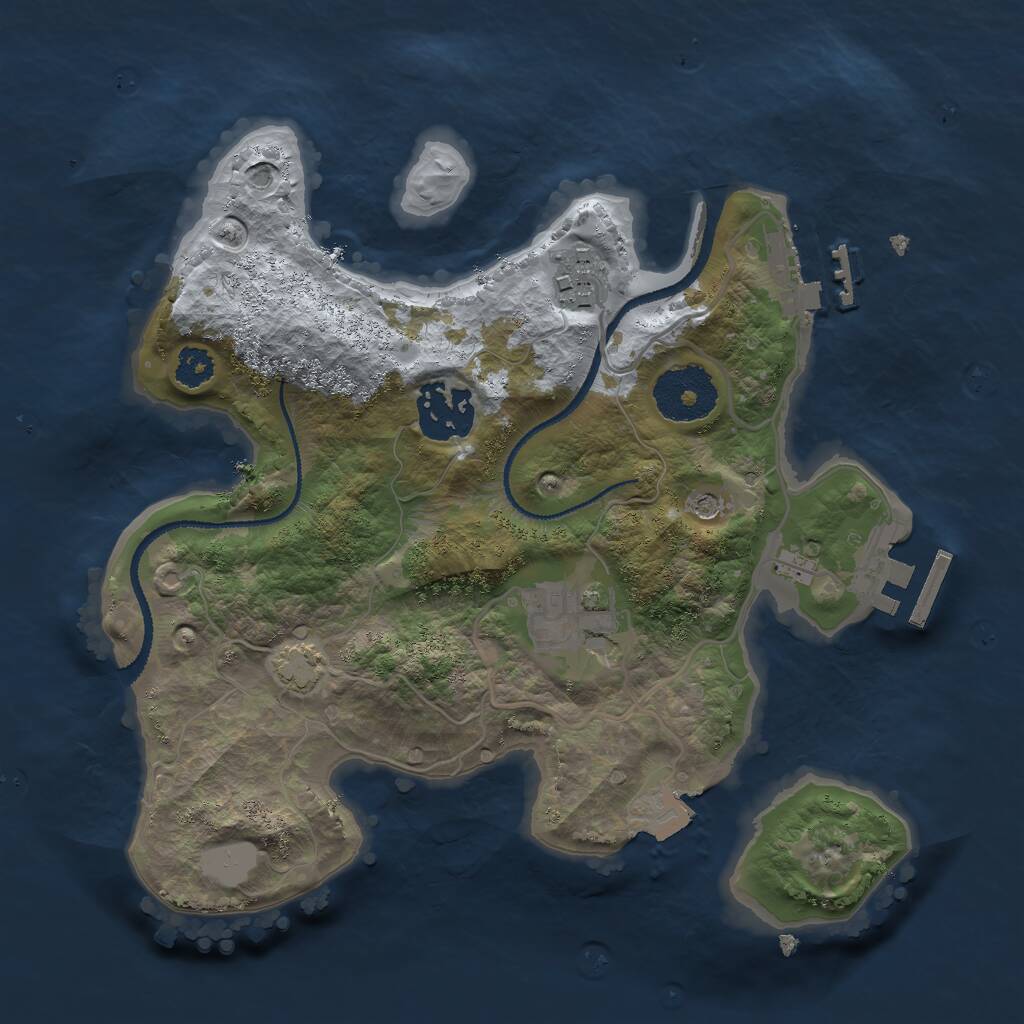 Rust Map: Procedural Map, Size: 2600, Seed: 12604, 8 Monuments